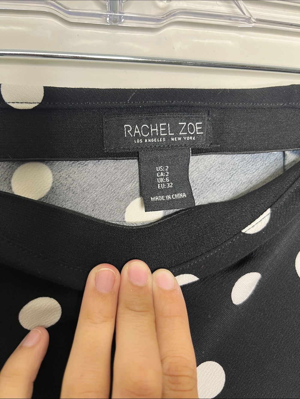Polka Dot Slip Skirt Midi-Length Black and White Size 2 Dopamine Preppy Classic - Picture 2 of 5